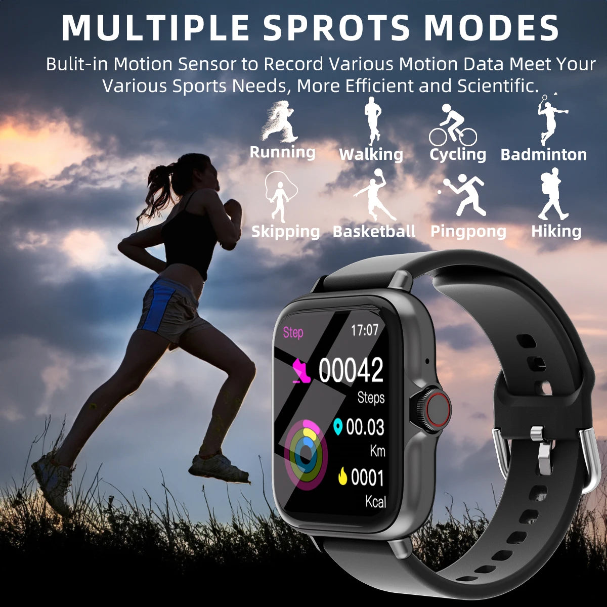 Waterproof Smart Watch (46mm)  - For iPhone & Android
