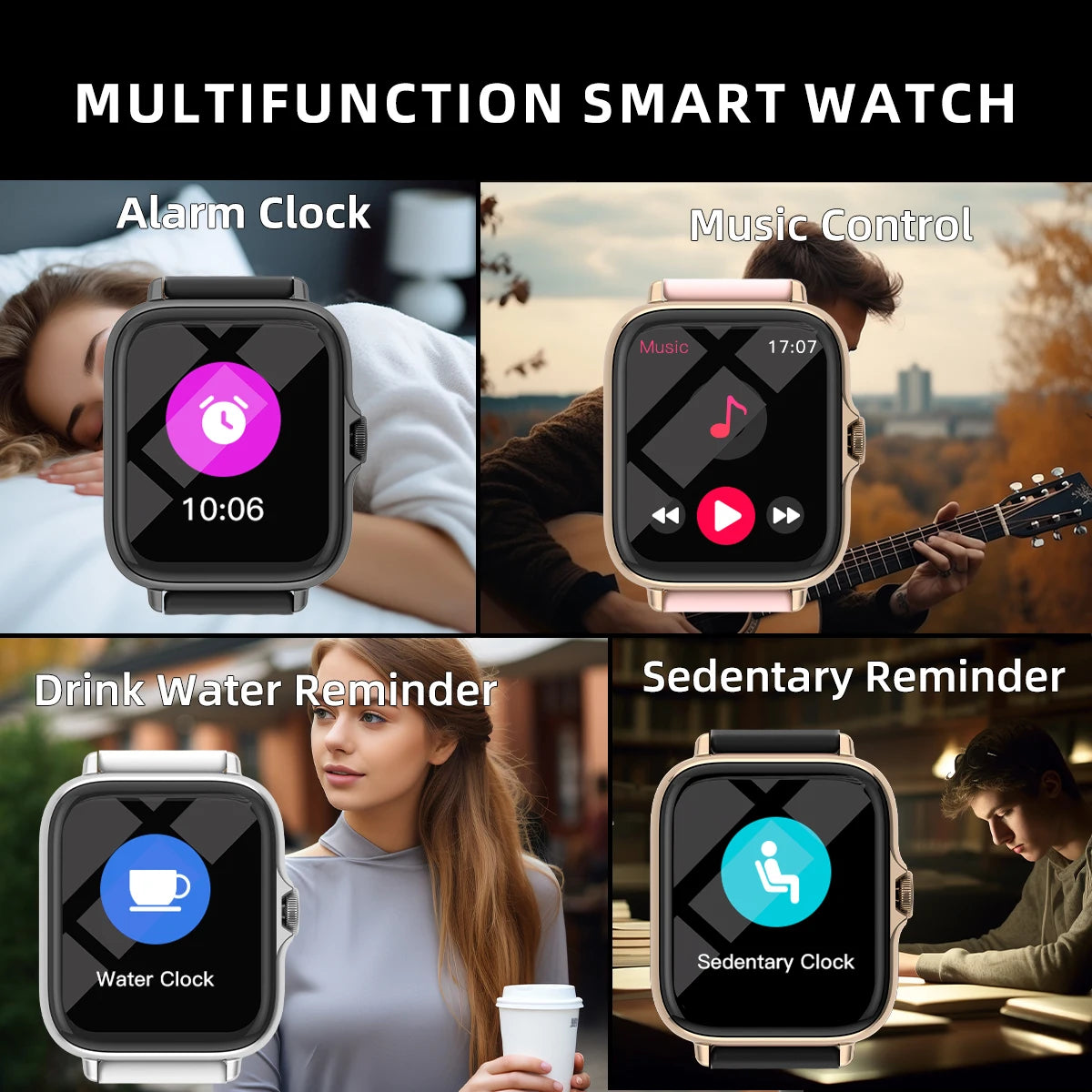 Waterproof Smart Watch (46mm)  - For iPhone & Android