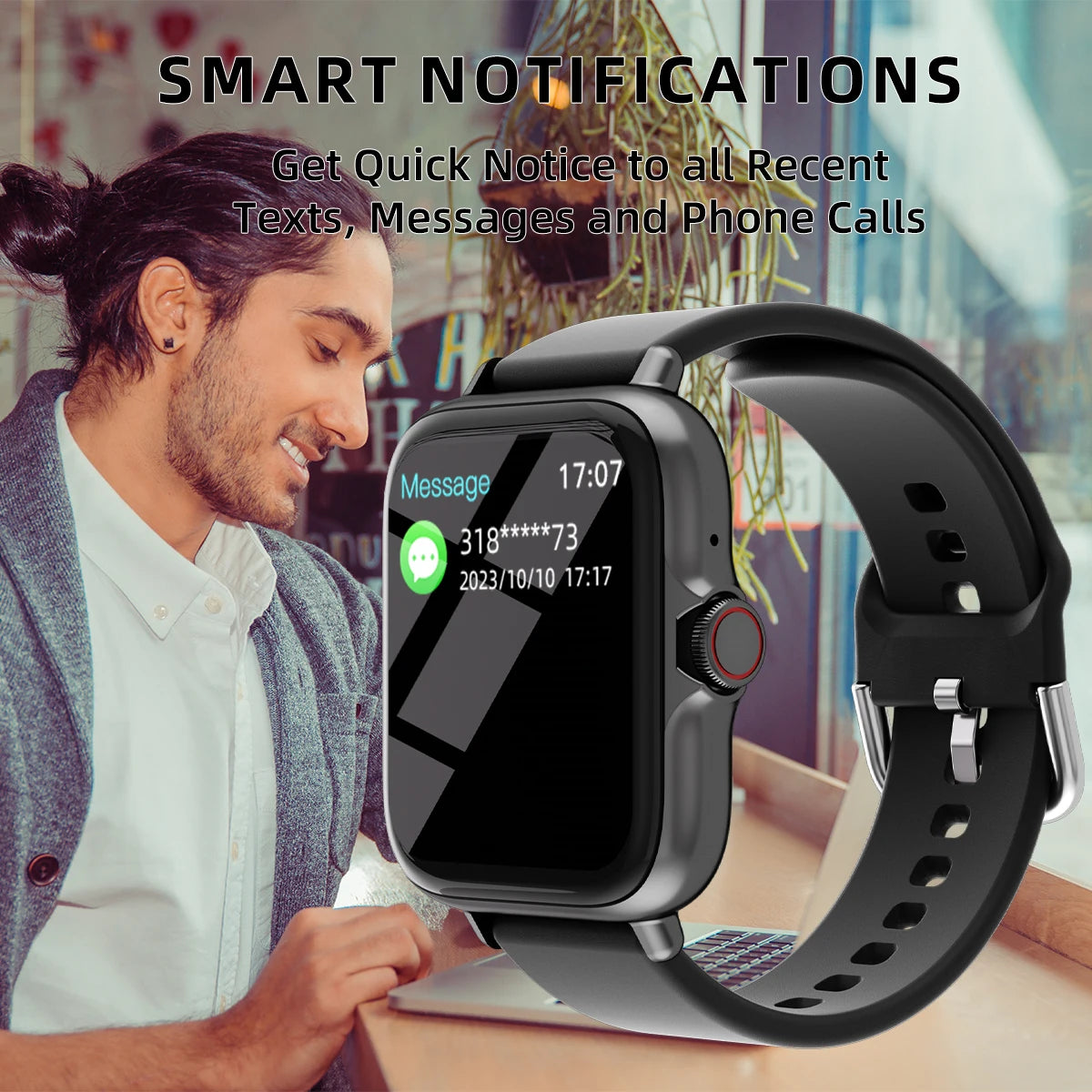 Waterproof Smart Watch (46mm)  - For iPhone & Android
