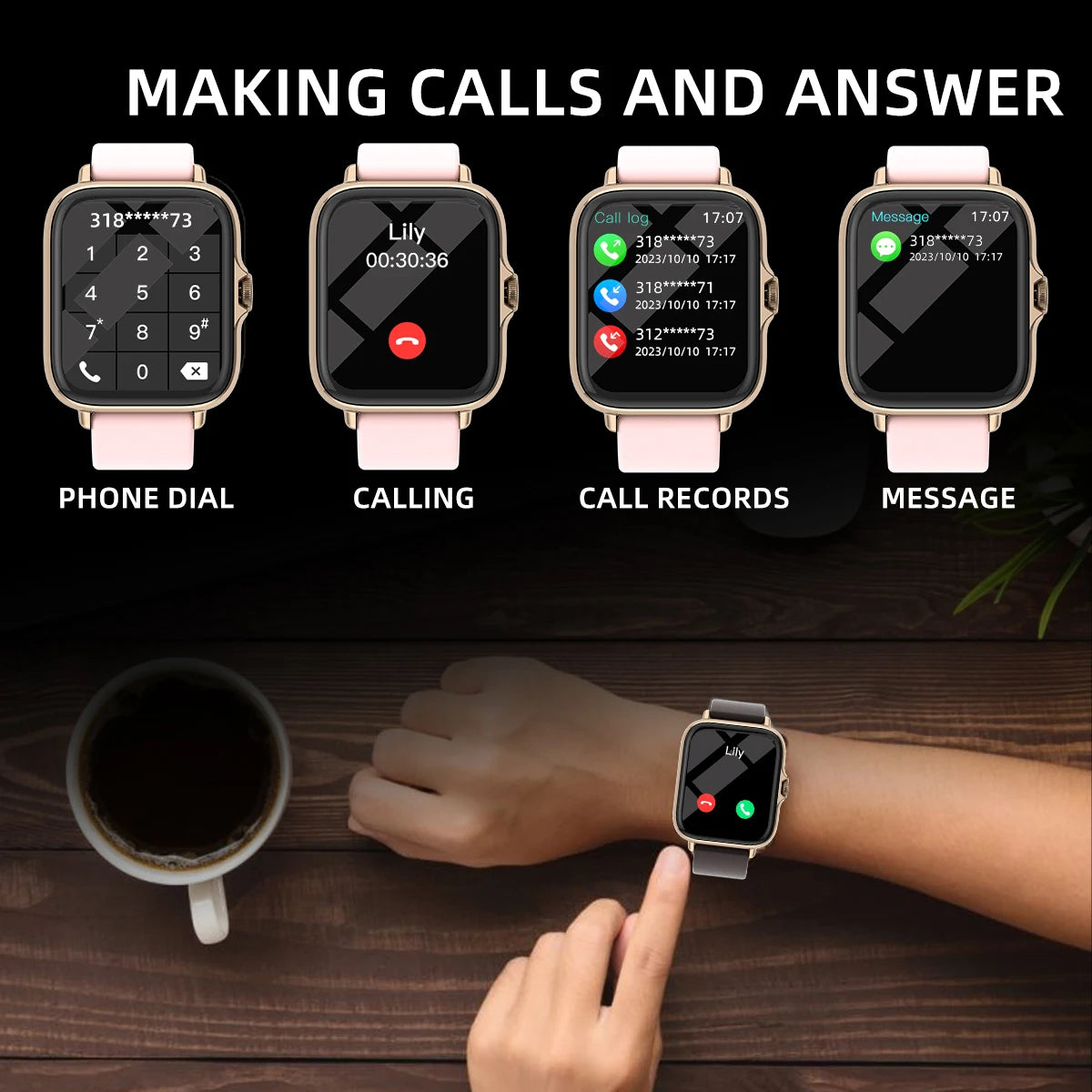 Waterproof Smart Watch (46mm)  - For iPhone & Android