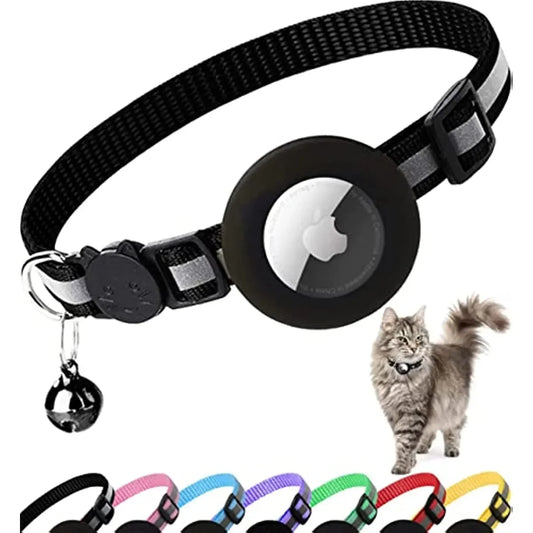 ATUBAN Airtag Cat Collar - Apple Air Tag Holder and Bell